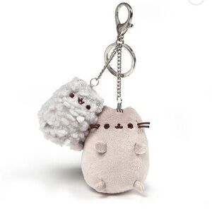 GUND Pusheen and Stormy Deluxe Stuffed Animal Plush Keychain Set 4.5" RARE